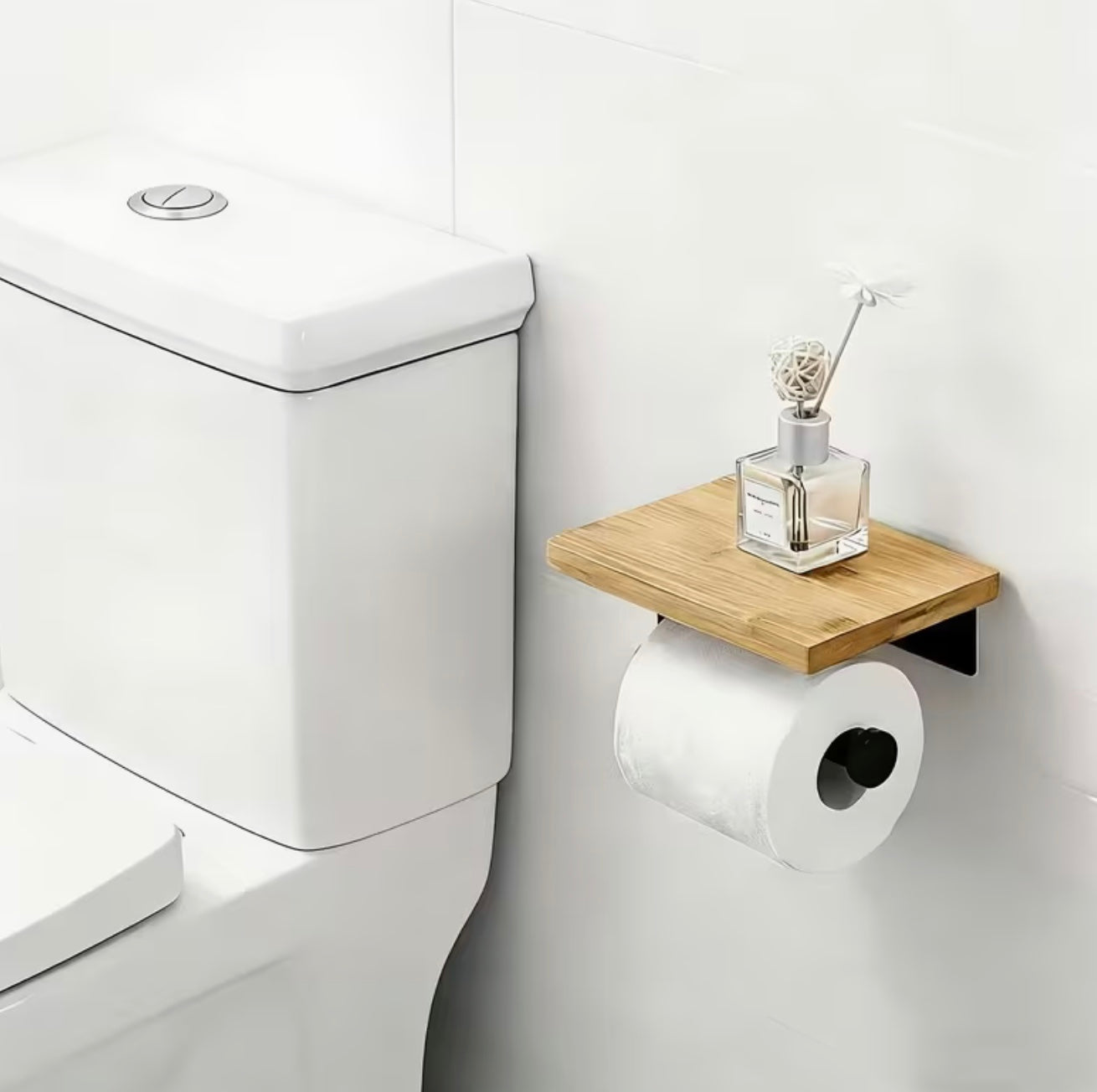 Toilettenpapier-Halterung - Holzoptik