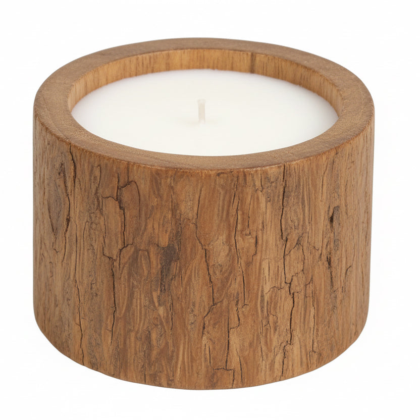 Handgeschnitzte Holz-Kerze